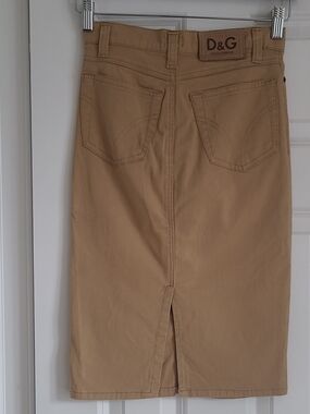 D&G Tan Pencil Skirt with Back Slit